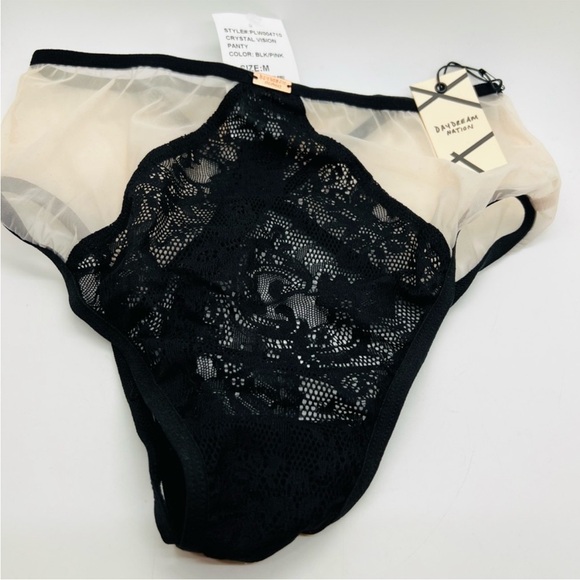 NWT Revolve Daydream Nation Crystal Vision Panty Color Black/Pink Size Small - Picture 6 of 10